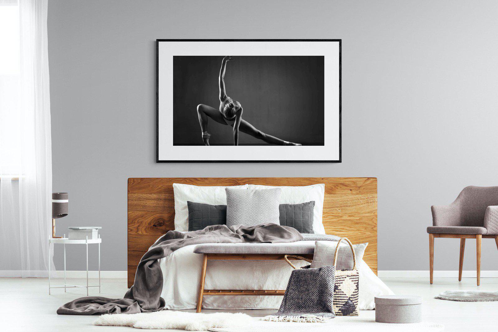 Ballerina-Wall_Art-150 x 100cm-Framed Print-Black-Pixalot
