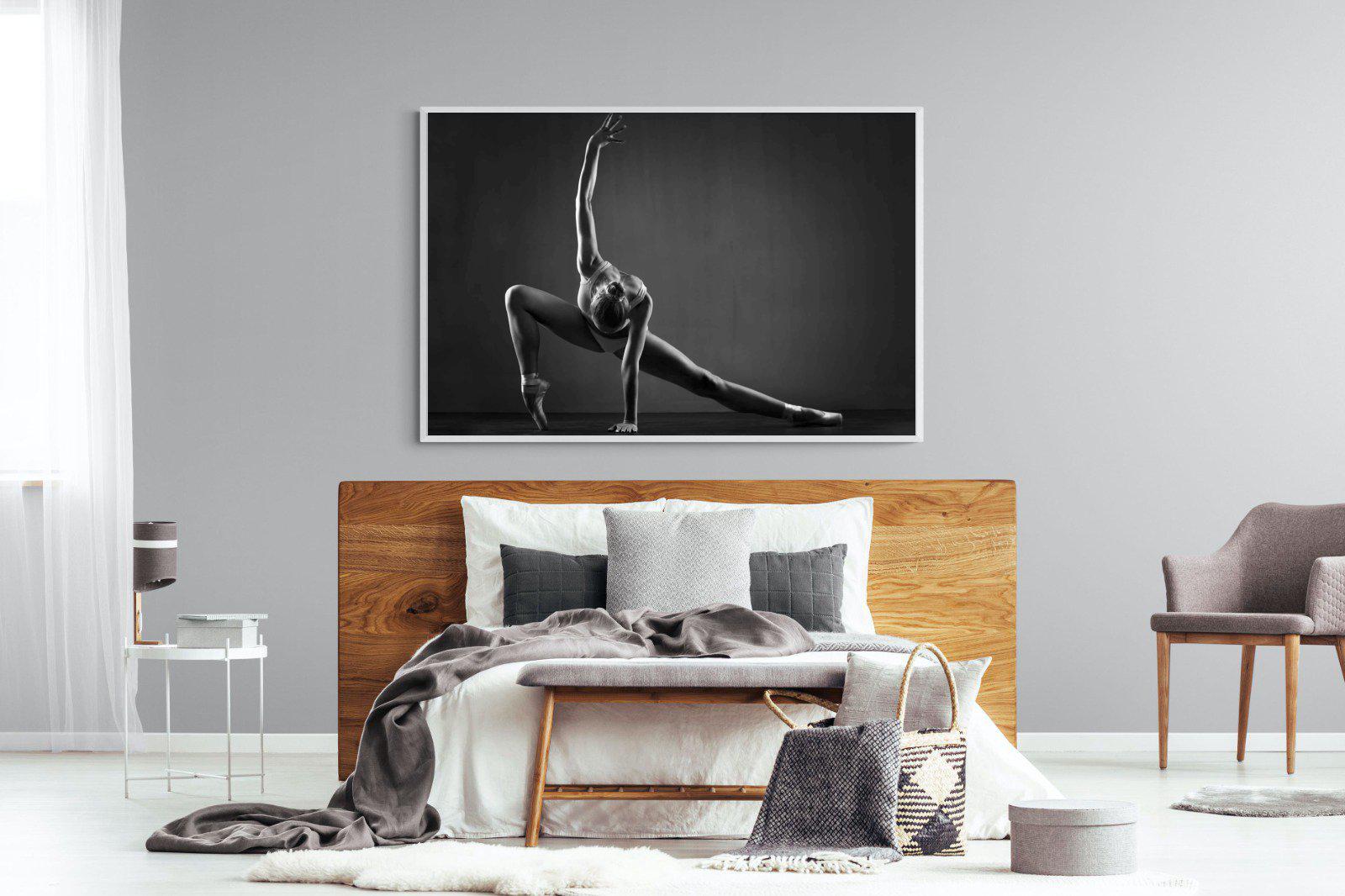 Ballerina-Wall_Art-150 x 100cm-Mounted Canvas-White-Pixalot