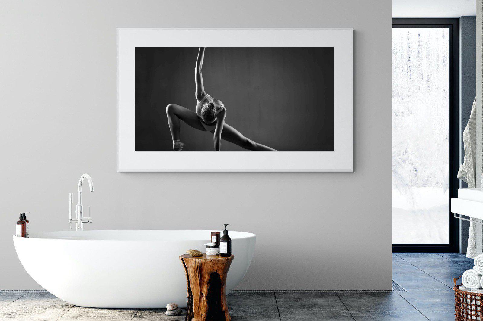 Ballerina-Wall_Art-180 x 110cm-Framed Print-White-Pixalot