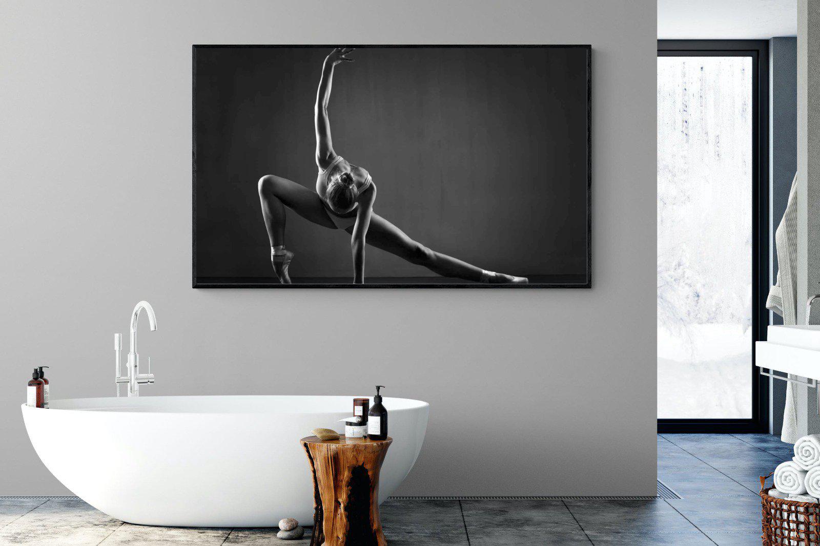 Ballerina-Wall_Art-180 x 110cm-Mounted Canvas-Black-Pixalot