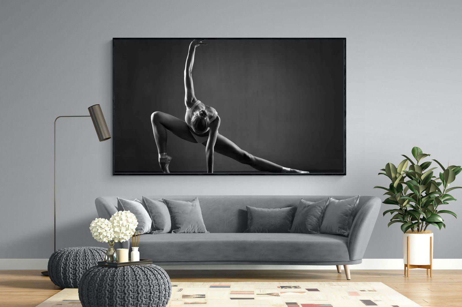Ballerina-Wall_Art-220 x 130cm-Mounted Canvas-Black-Pixalot