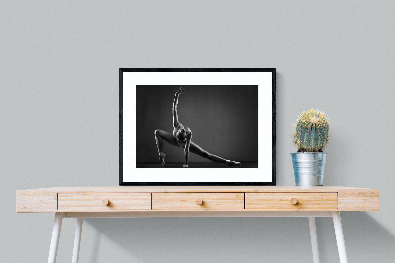 Ballerina-Wall_Art-80 x 60cm-Framed Print-Black-Pixalot