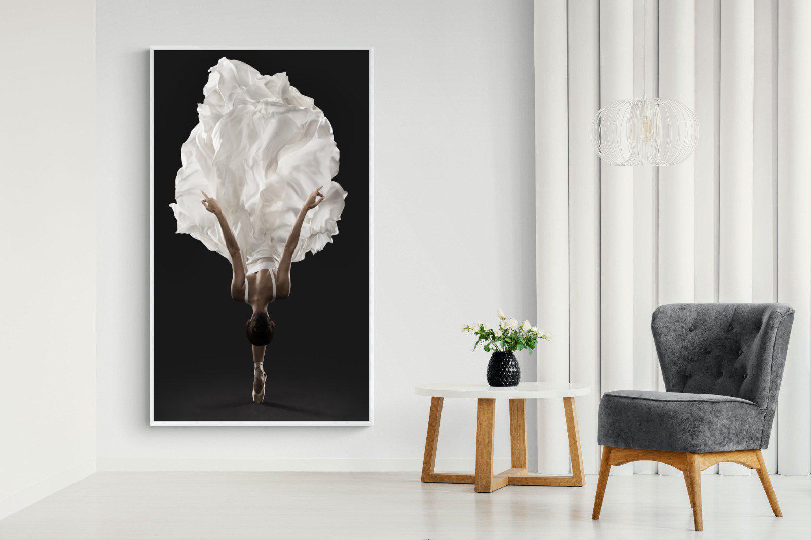 Ballerina Pose-Wall_Art-130 x 220cm-Mounted Canvas-White-Pixalot