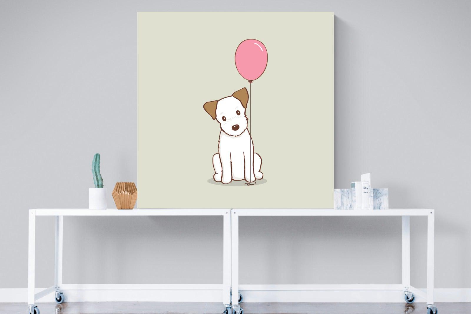 Balloon Pup-Wall_Art-120 x 120cm-Mounted Canvas-No Frame-Pixalot