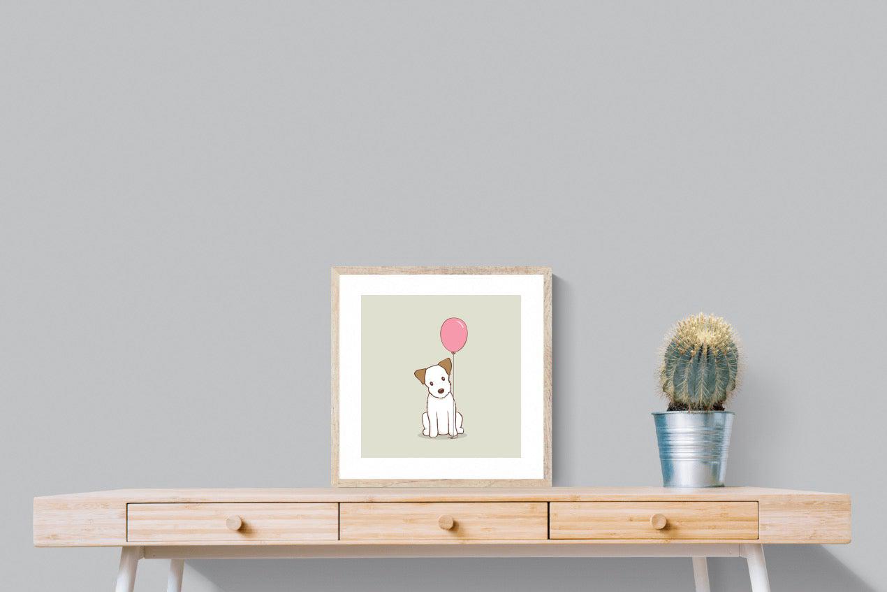 Balloon Pup-Wall_Art-50 x 50cm-Framed Print-Wood-Pixalot