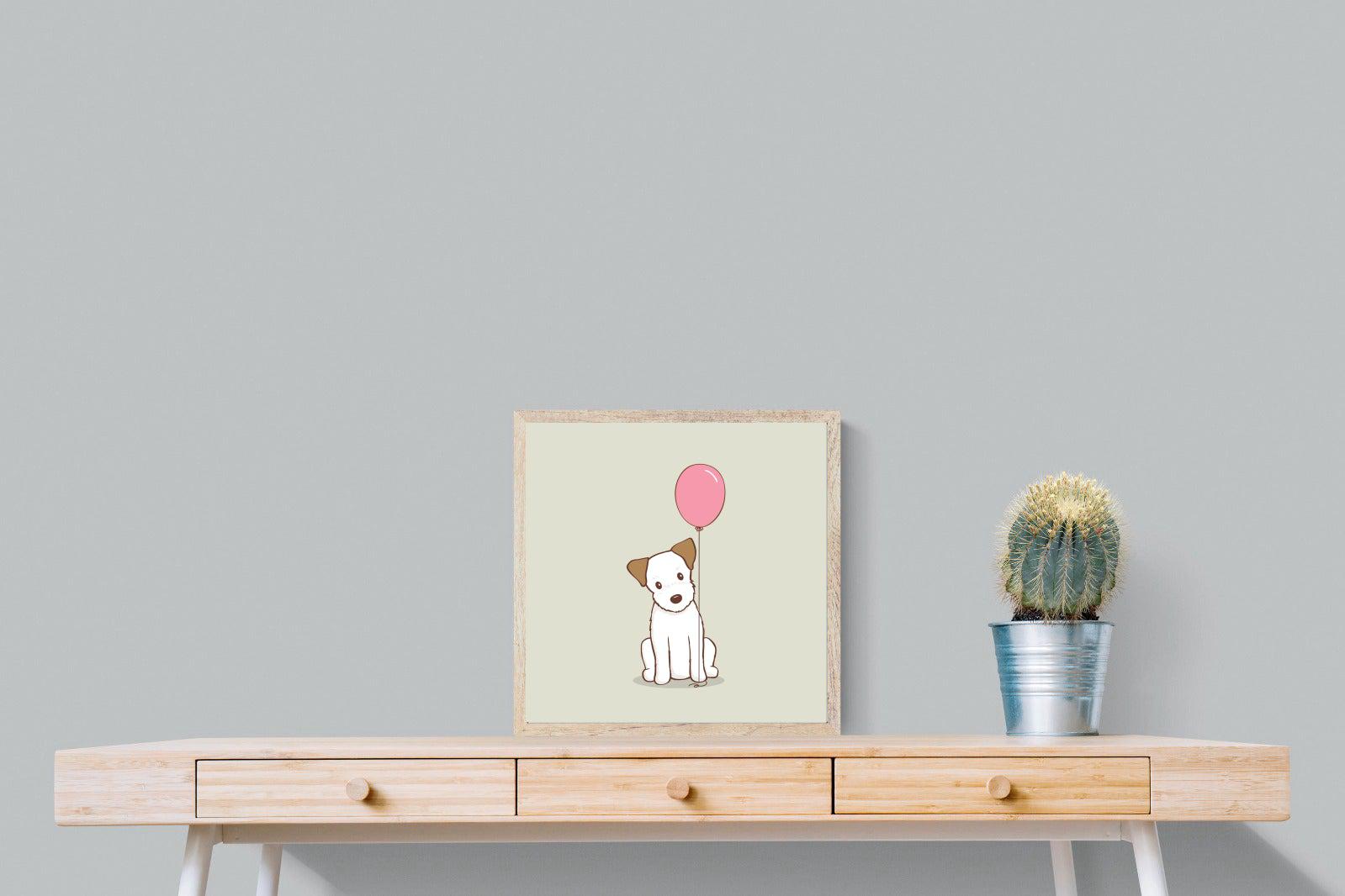 Balloon Pup-Wall_Art-50 x 50cm-Mounted Canvas-Wood-Pixalot