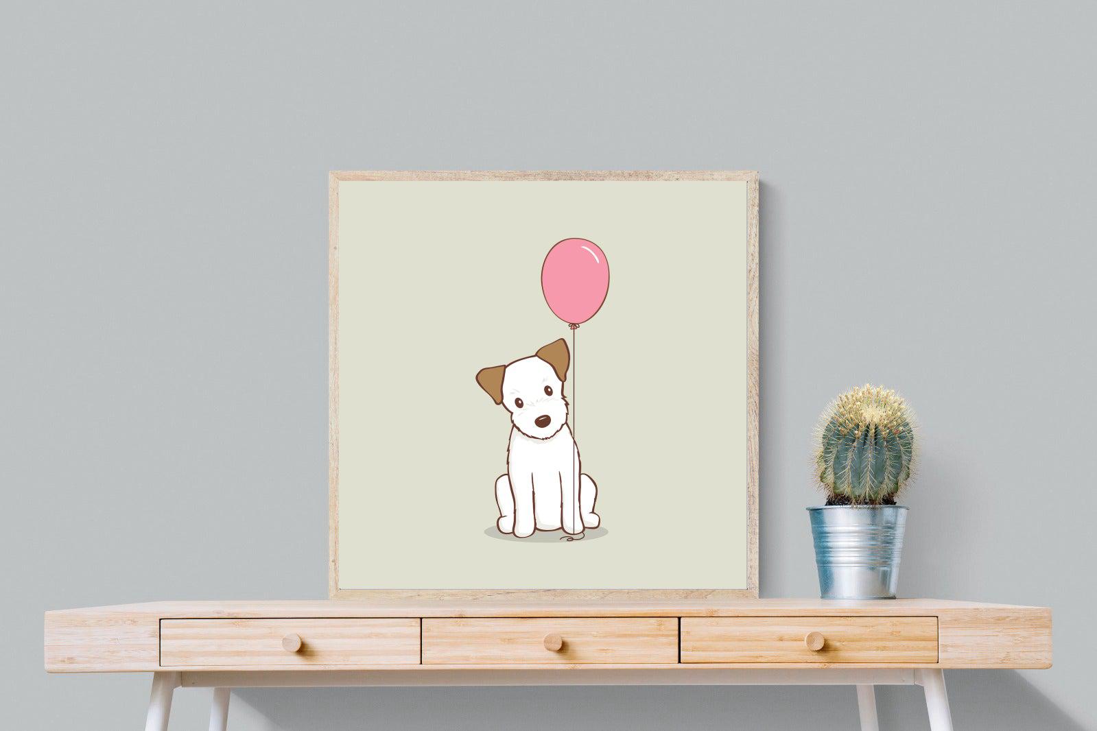 Balloon Pup-Wall_Art-80 x 80cm-Mounted Canvas-Wood-Pixalot