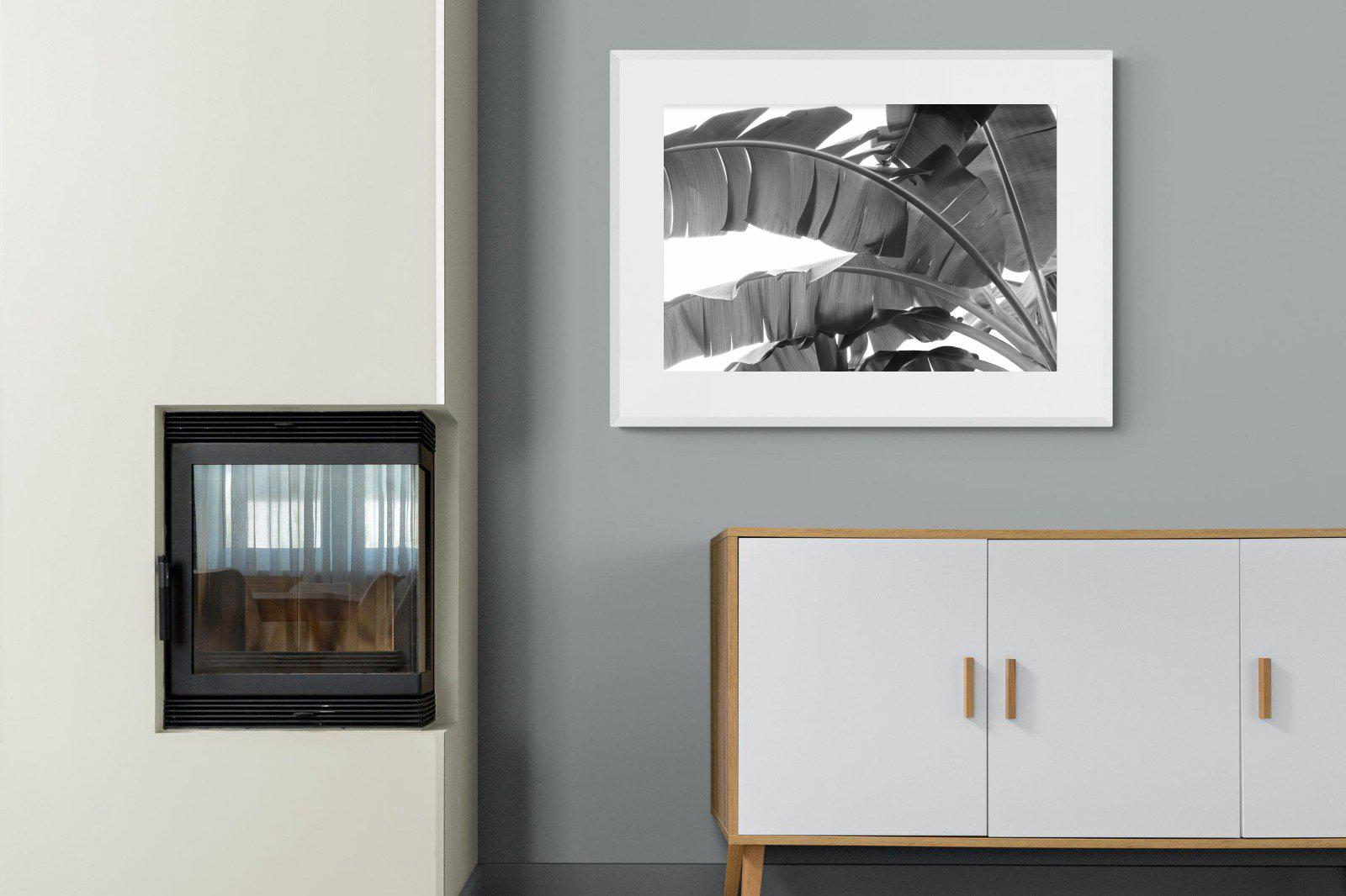 Banana Frond-Wall_Art-100 x 75cm-Framed Print-White-Pixalot