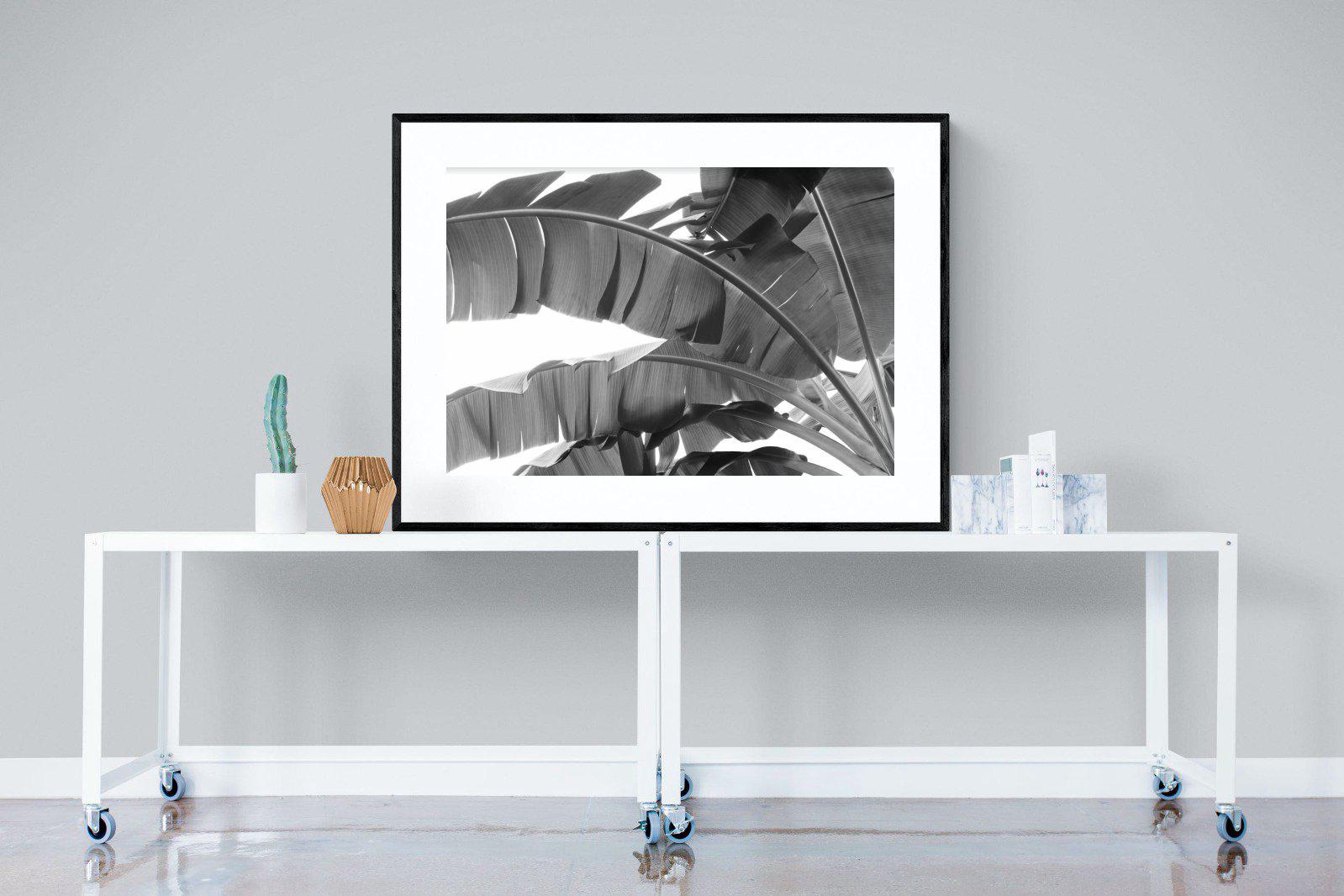 Banana Frond-Wall_Art-120 x 90cm-Framed Print-Black-Pixalot