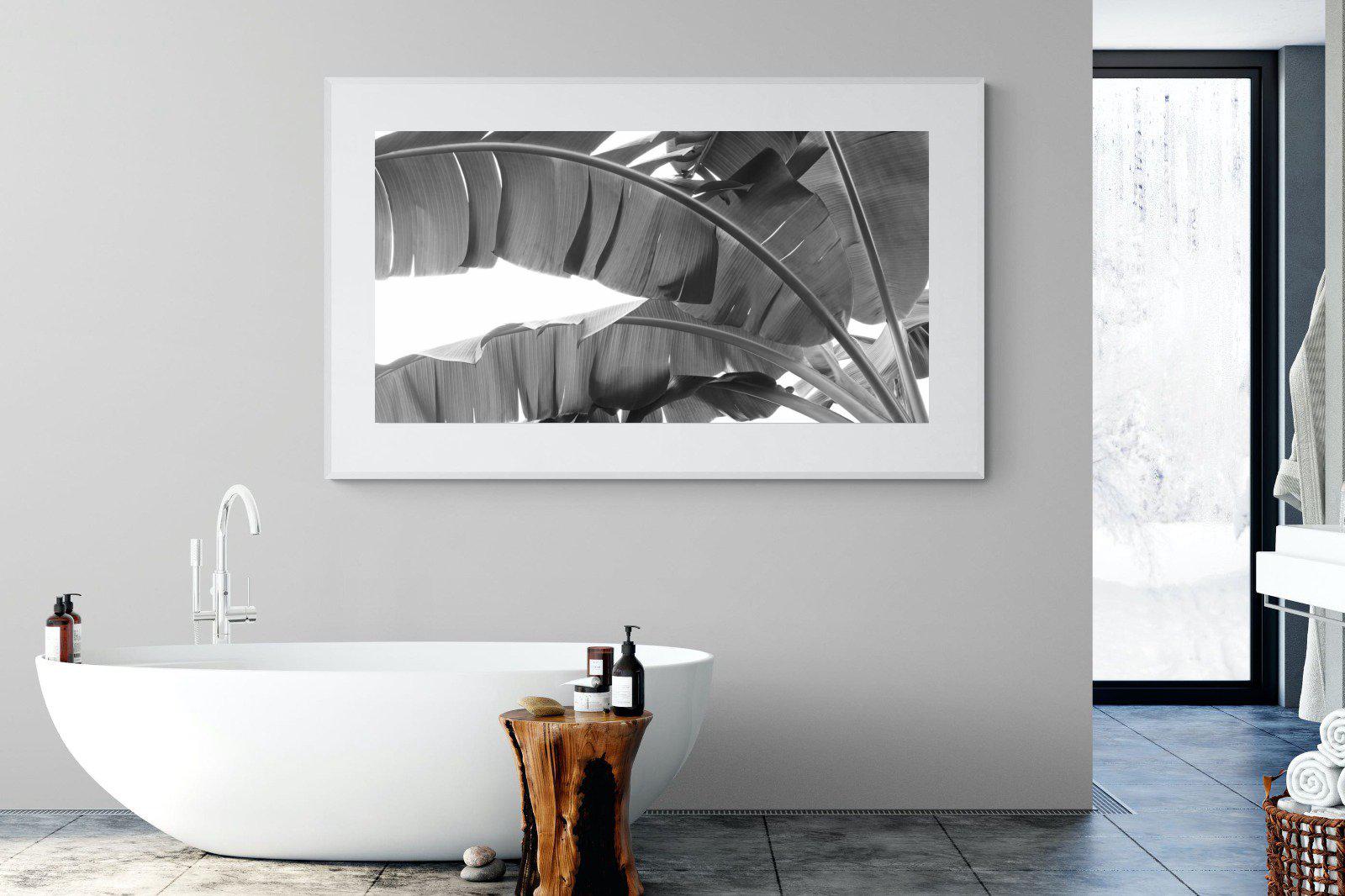 Banana Frond-Wall_Art-180 x 110cm-Framed Print-White-Pixalot