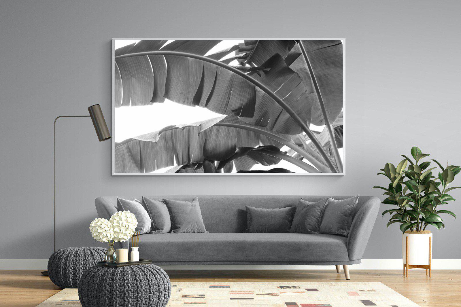 Banana Frond-Wall_Art-220 x 130cm-Mounted Canvas-White-Pixalot