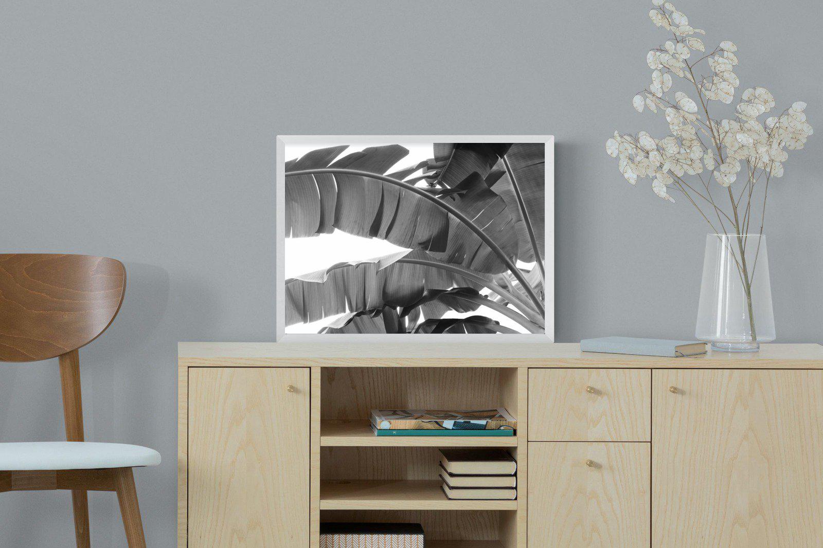 Banana Frond-Wall_Art-60 x 45cm-Mounted Canvas-White-Pixalot