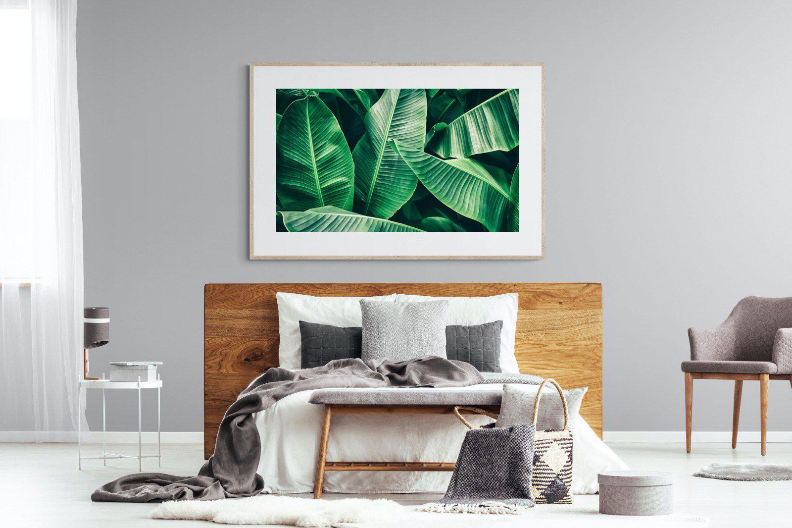 Banana Leaves-Wall_Art-150 x 100cm-Framed Print-Wood-Pixalot