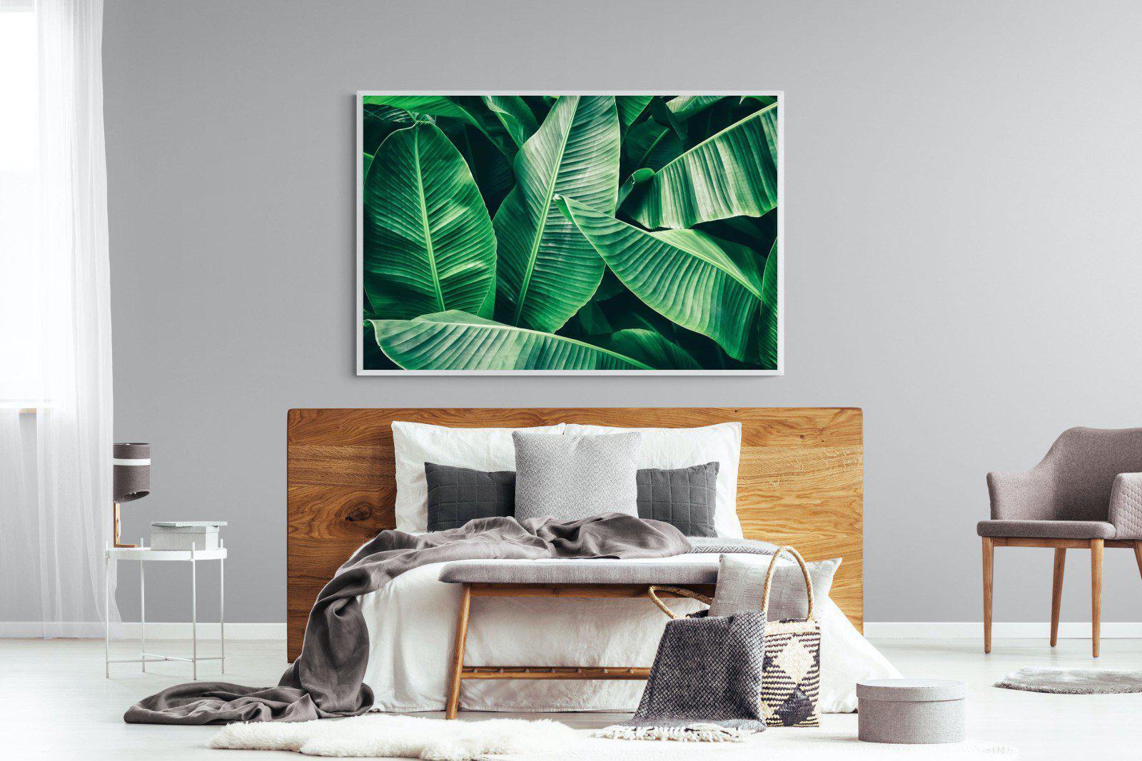 Banana Leaves-Wall_Art-150 x 100cm-Mounted Canvas-White-Pixalot
