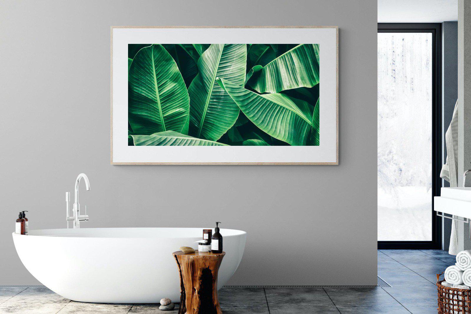 Banana Leaves-Wall_Art-180 x 110cm-Framed Print-Wood-Pixalot
