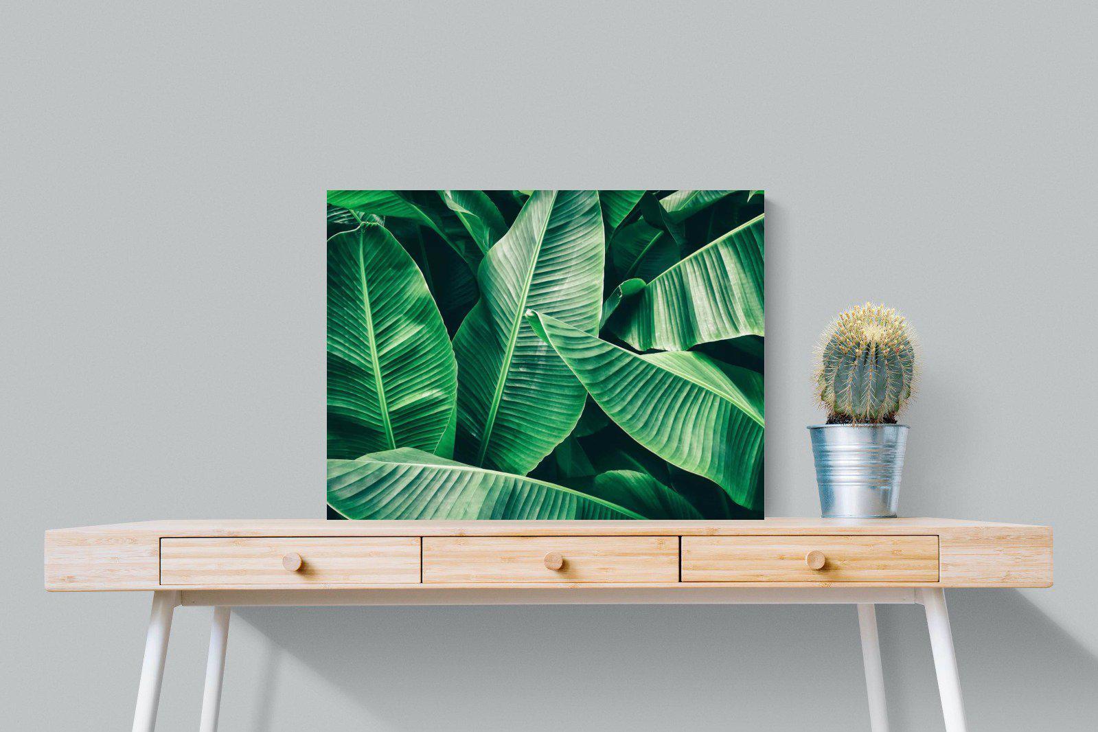 Banana Leaves-Wall_Art-80 x 60cm-Mounted Canvas-No Frame-Pixalot