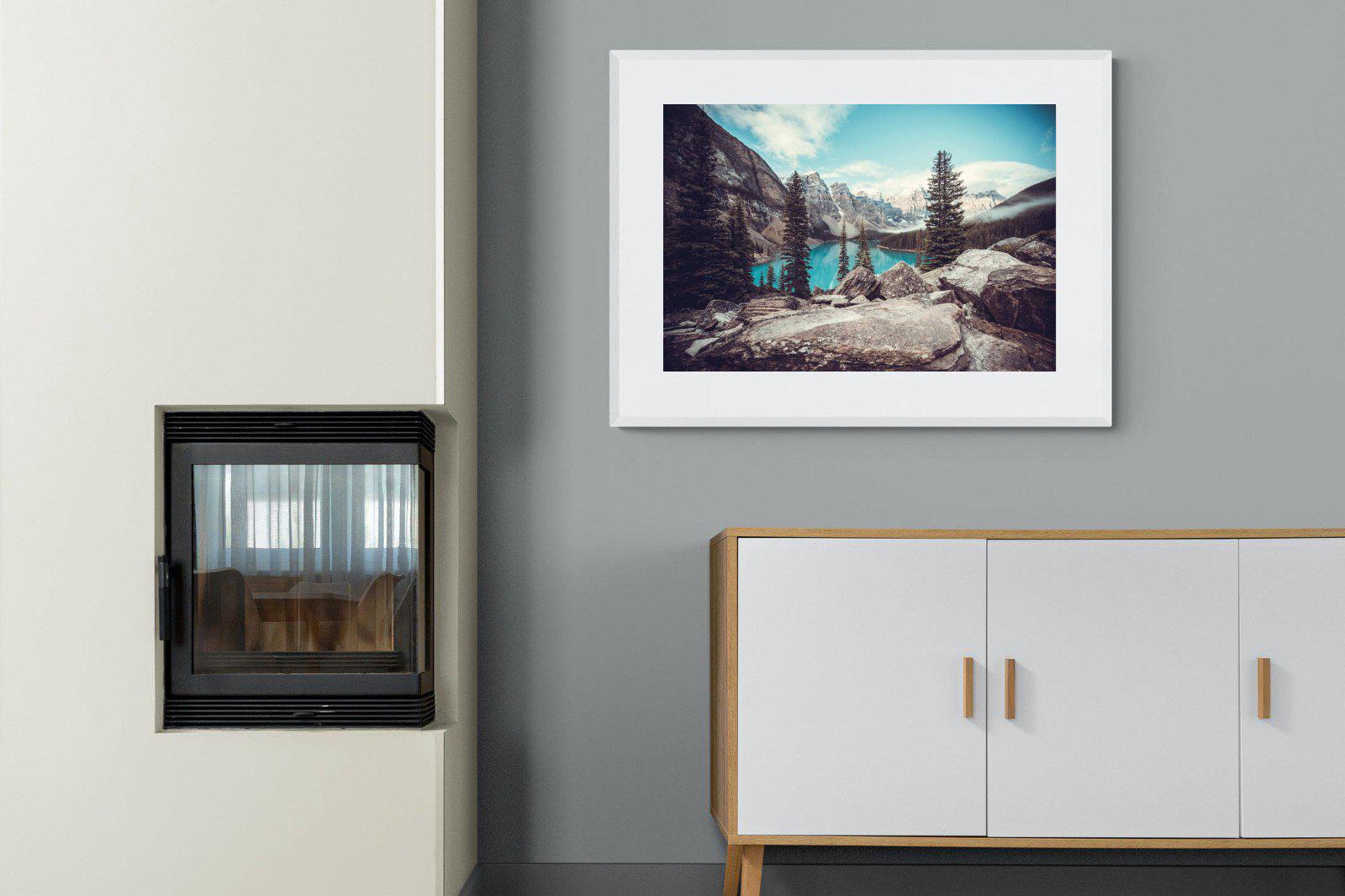 Banff-Wall_Art-100 x 75cm-Framed Print-White-Pixalot