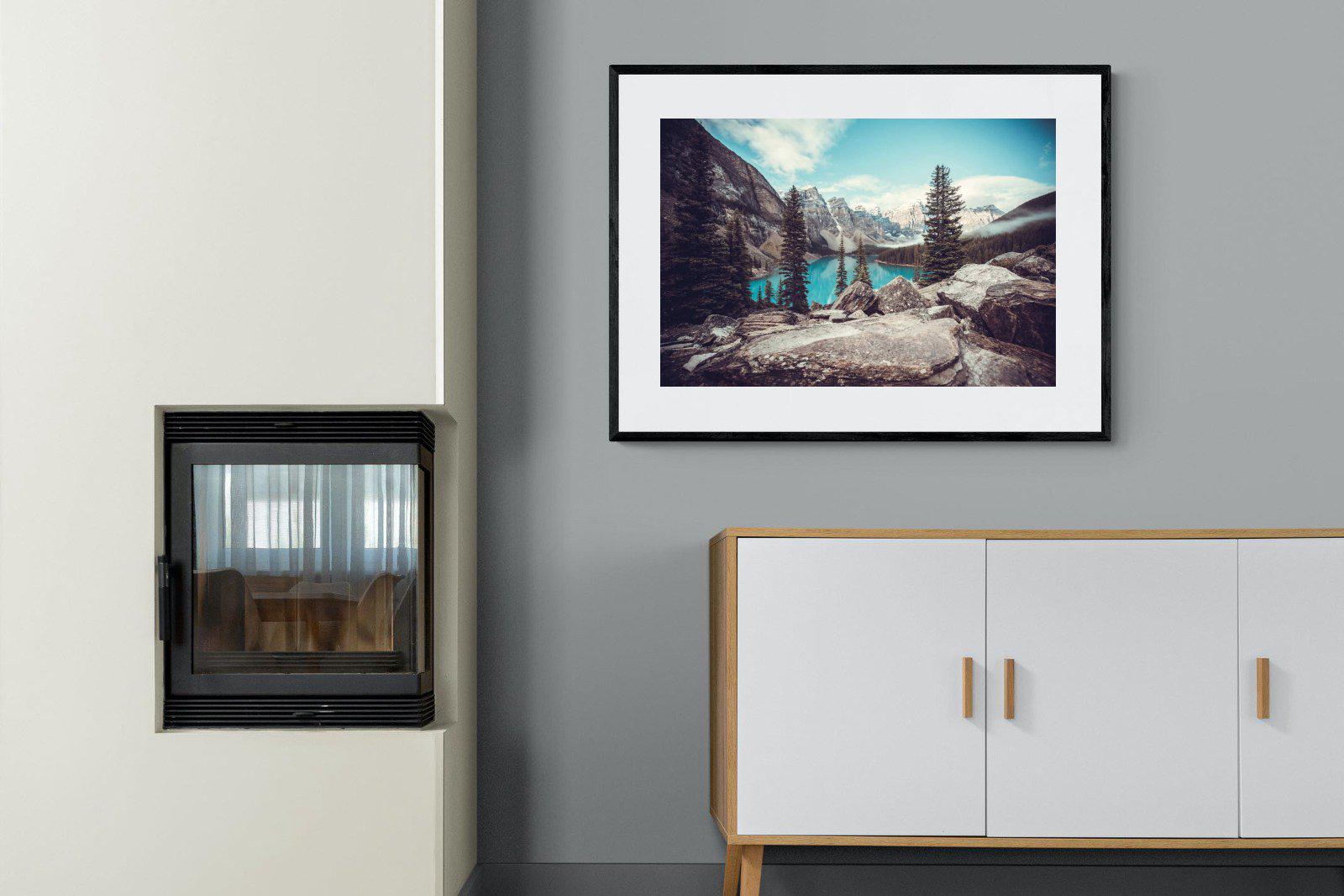 Banff-Wall_Art-100 x 75cm-Framed Print-Black-Pixalot