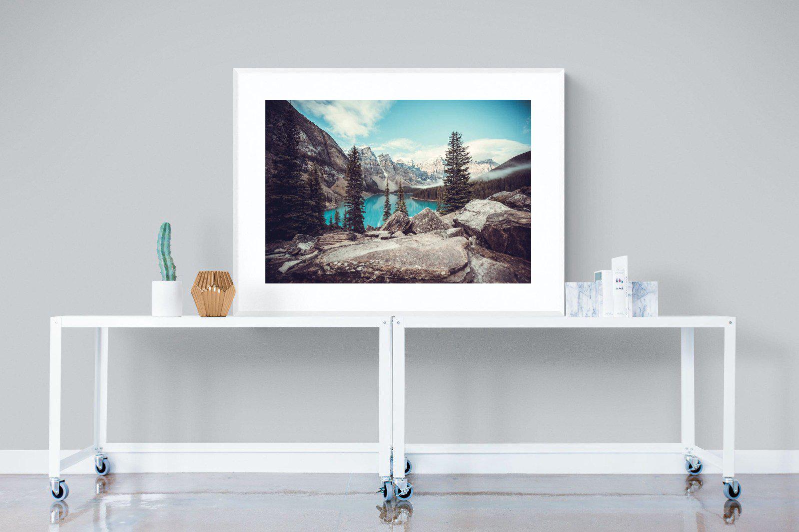 Banff-Wall_Art-120 x 90cm-Framed Print-White-Pixalot