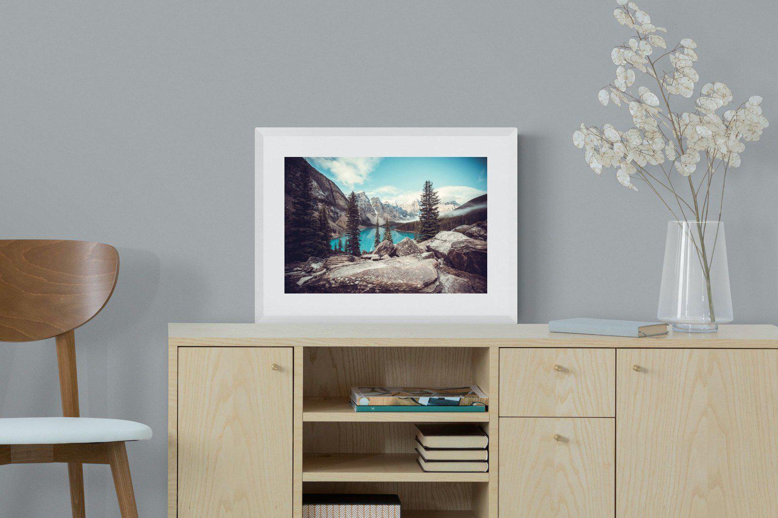 Banff-Wall_Art-60 x 45cm-Framed Print-White-Pixalot