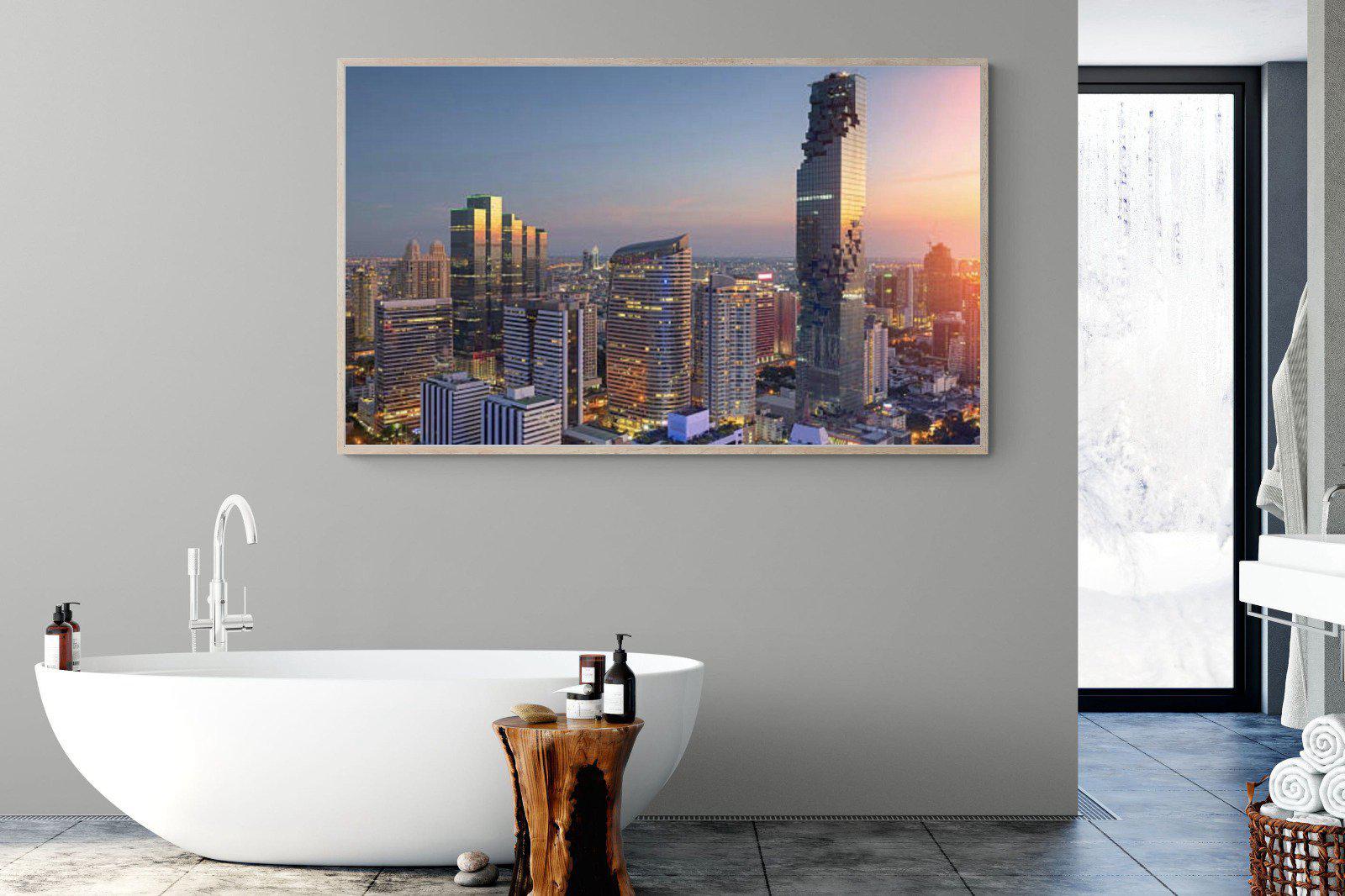Bangkok City-Wall_Art-180 x 110cm-Mounted Canvas-Wood-Pixalot