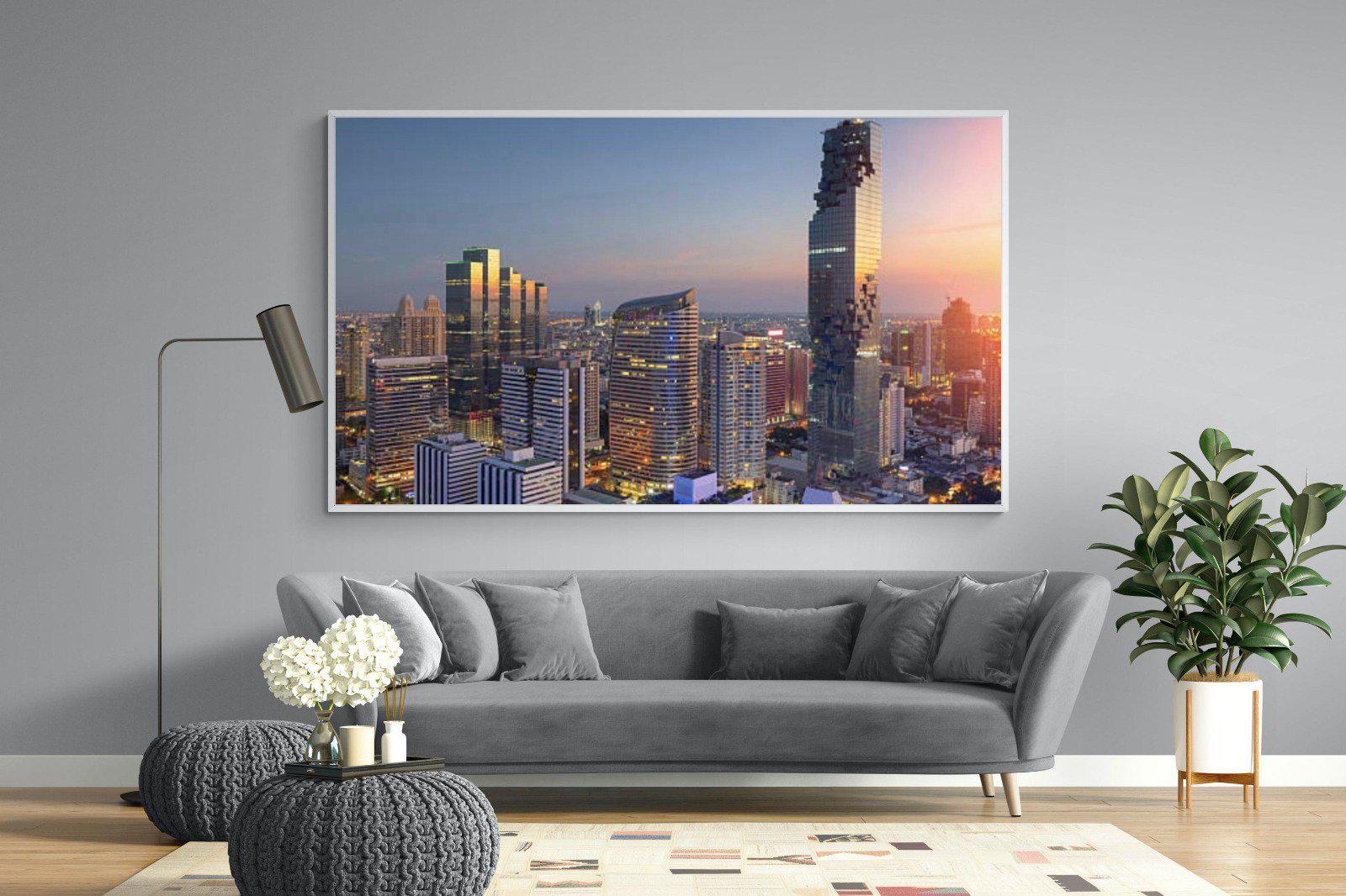 Bangkok City-Wall_Art-220 x 130cm-Mounted Canvas-White-Pixalot