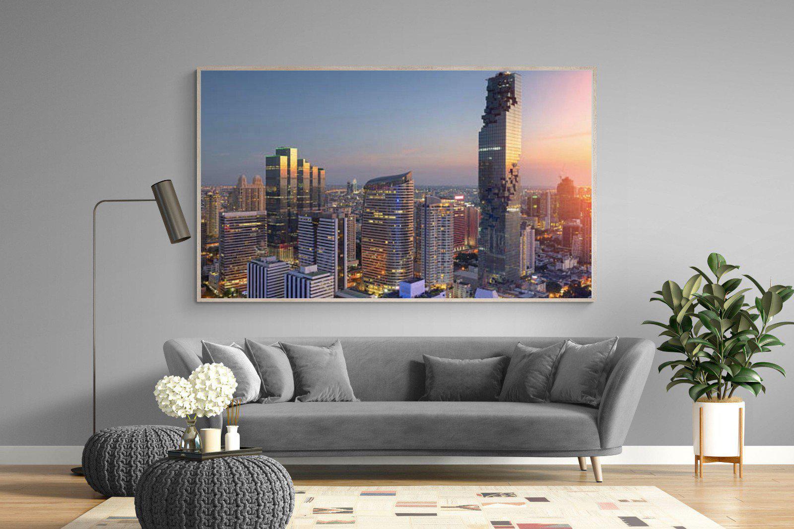 Bangkok City-Wall_Art-220 x 130cm-Mounted Canvas-Wood-Pixalot