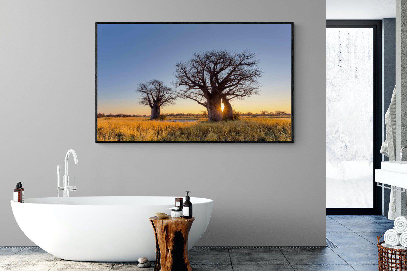 Baobab-Wall_Art-180 x 110cm-Mounted Canvas-Black-Pixalot