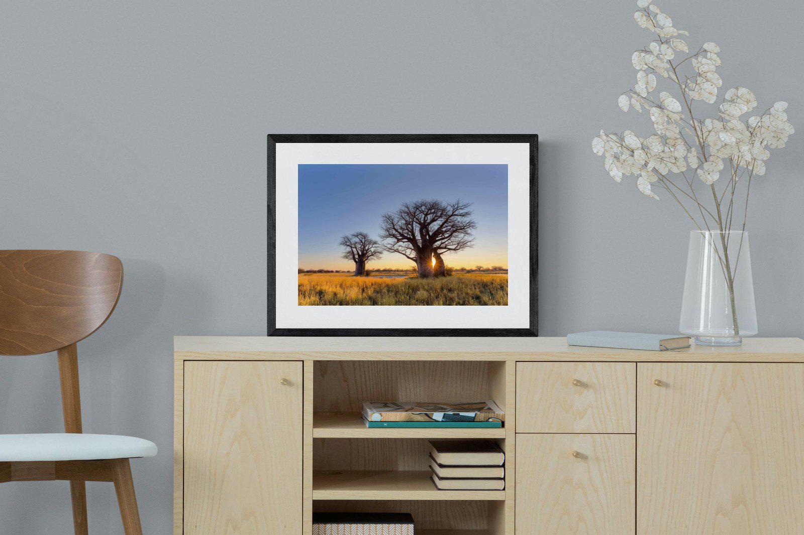 Baobab-Wall_Art-60 x 45cm-Framed Print-Black-Pixalot