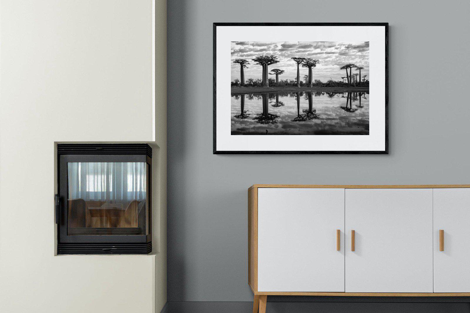 Baobab Trees-Wall_Art-100 x 75cm-Framed Print-Black-Pixalot