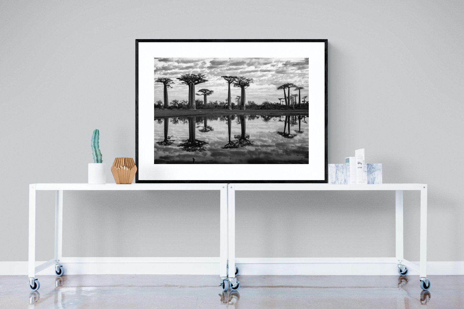 Baobab Trees-Wall_Art-120 x 90cm-Framed Print-Black-Pixalot