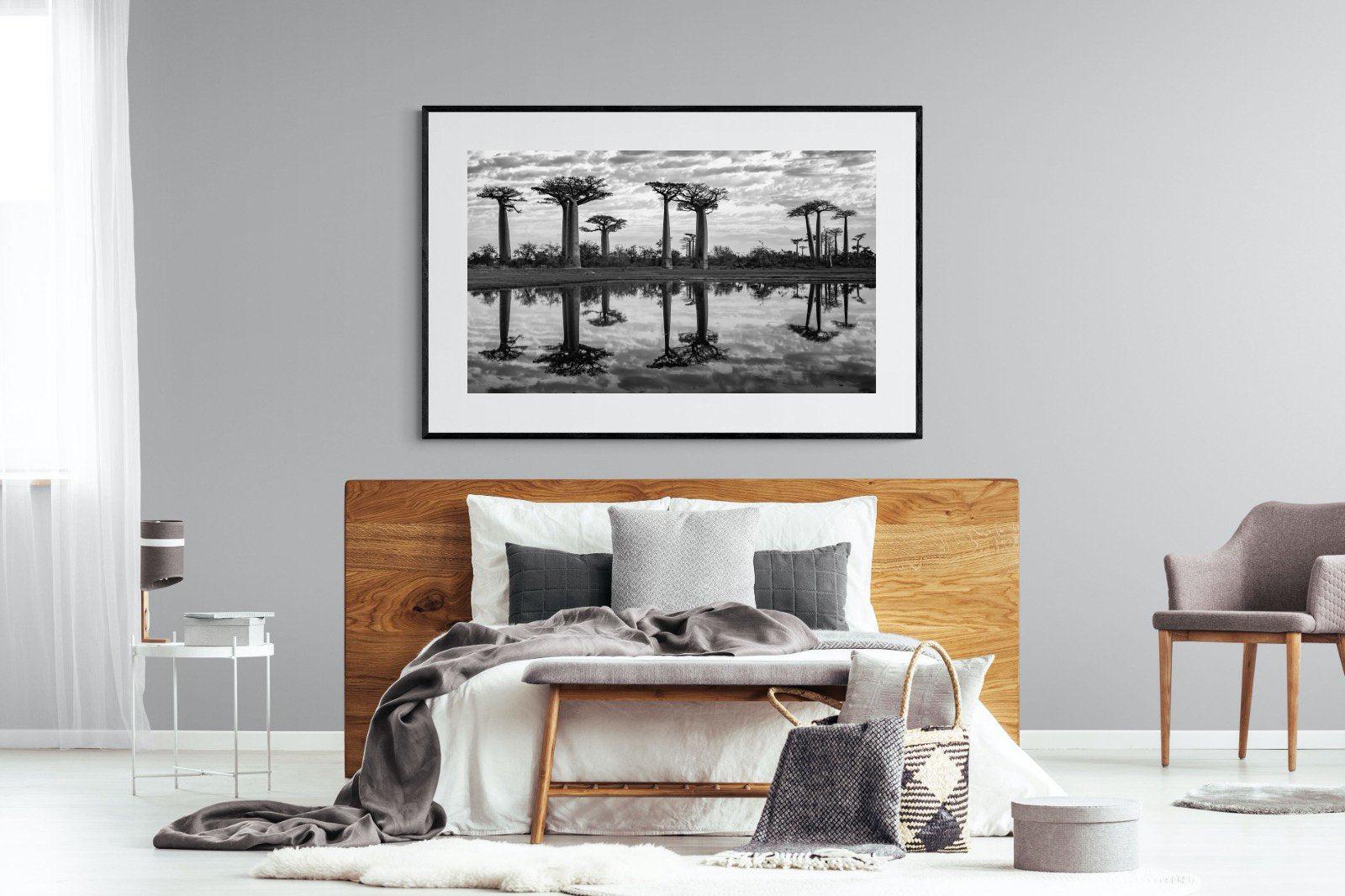 Baobab Trees-Wall_Art-150 x 100cm-Framed Print-Black-Pixalot