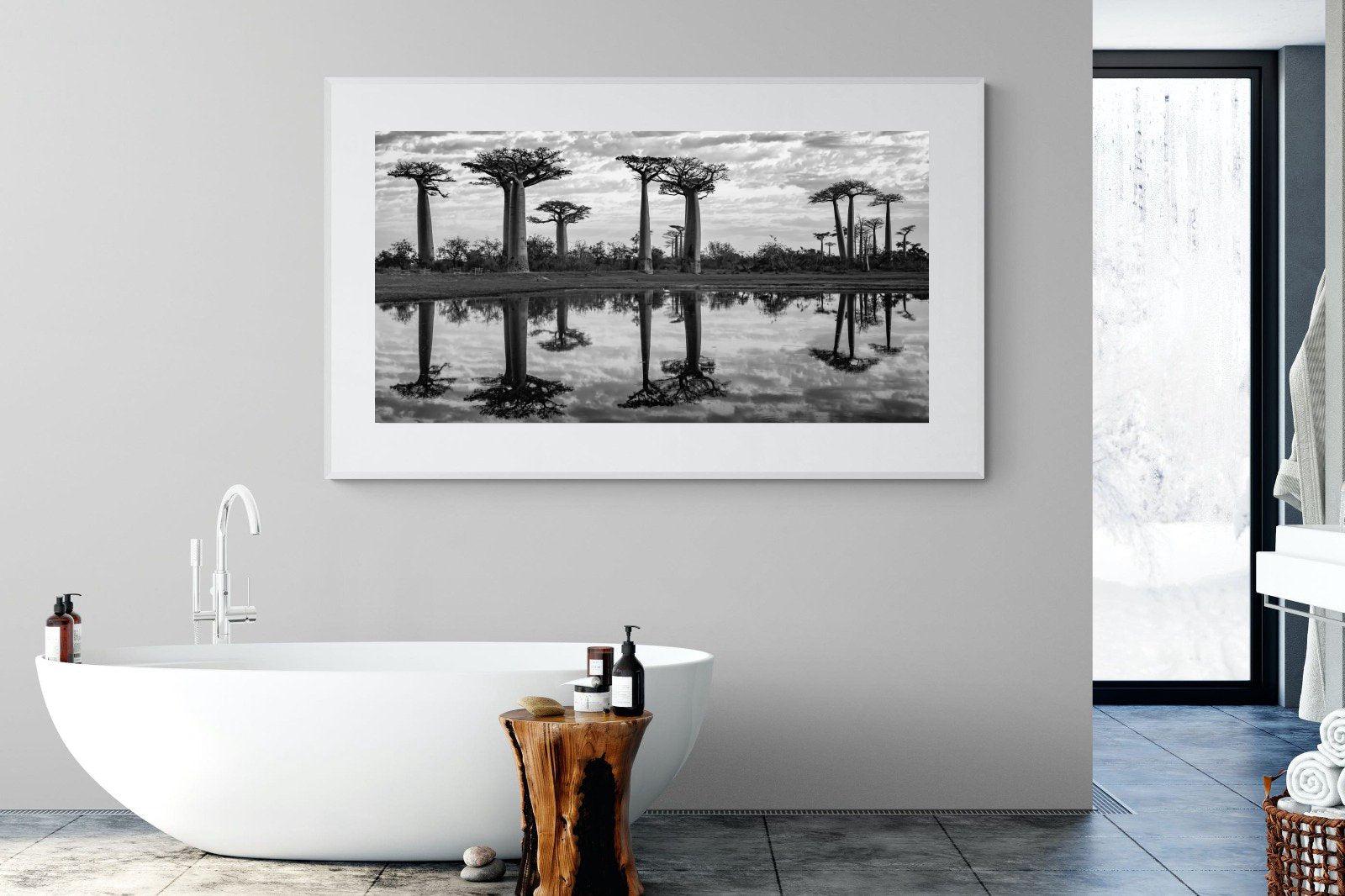 Baobab Trees-Wall_Art-180 x 110cm-Framed Print-White-Pixalot