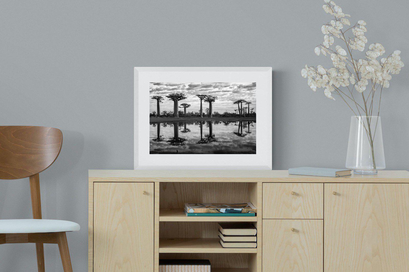 Baobab Trees-Wall_Art-60 x 45cm-Framed Print-White-Pixalot