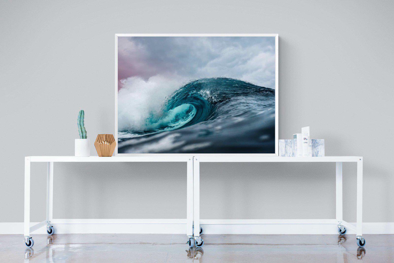 Barrel Wave-Wall_Art-120 x 90cm-Mounted Canvas-White-Pixalot