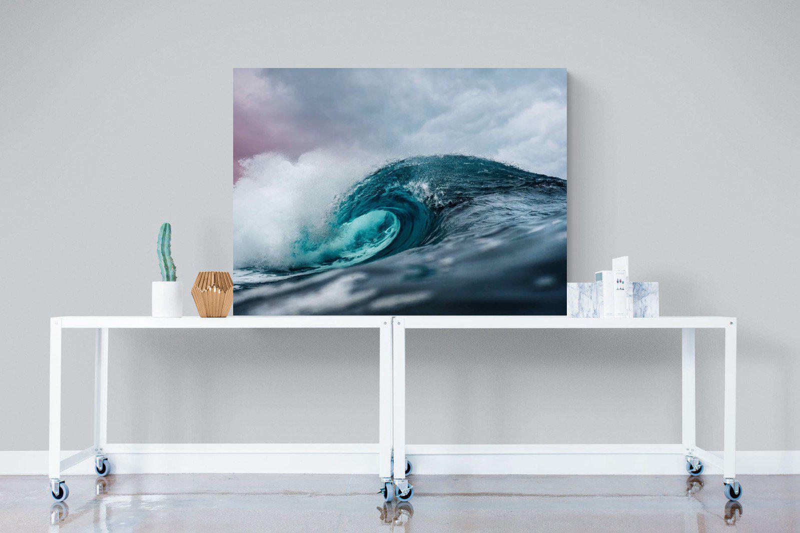 Barrel Wave-Wall_Art-120 x 90cm-Mounted Canvas-No Frame-Pixalot