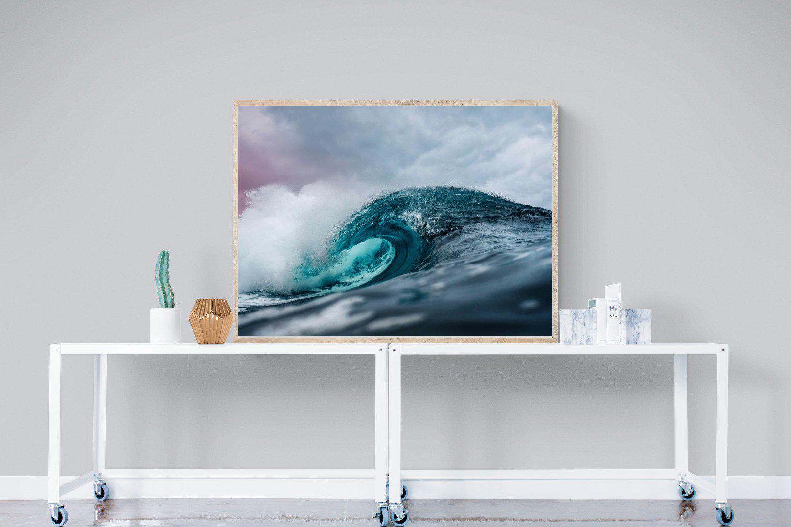 Barrel Wave-Wall_Art-120 x 90cm-Mounted Canvas-Wood-Pixalot