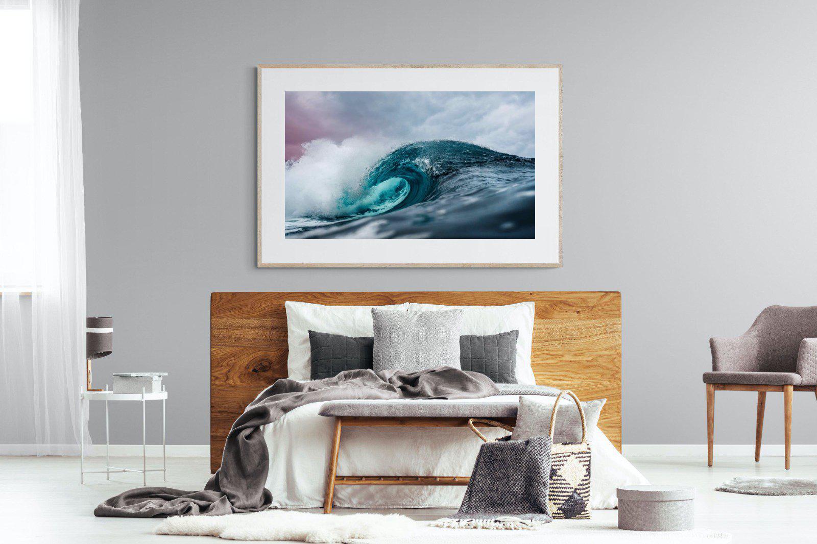 Barrel Wave-Wall_Art-150 x 100cm-Framed Print-Wood-Pixalot