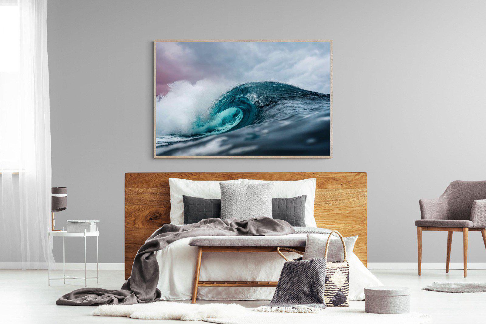 Barrel Wave-Wall_Art-150 x 100cm-Mounted Canvas-Wood-Pixalot