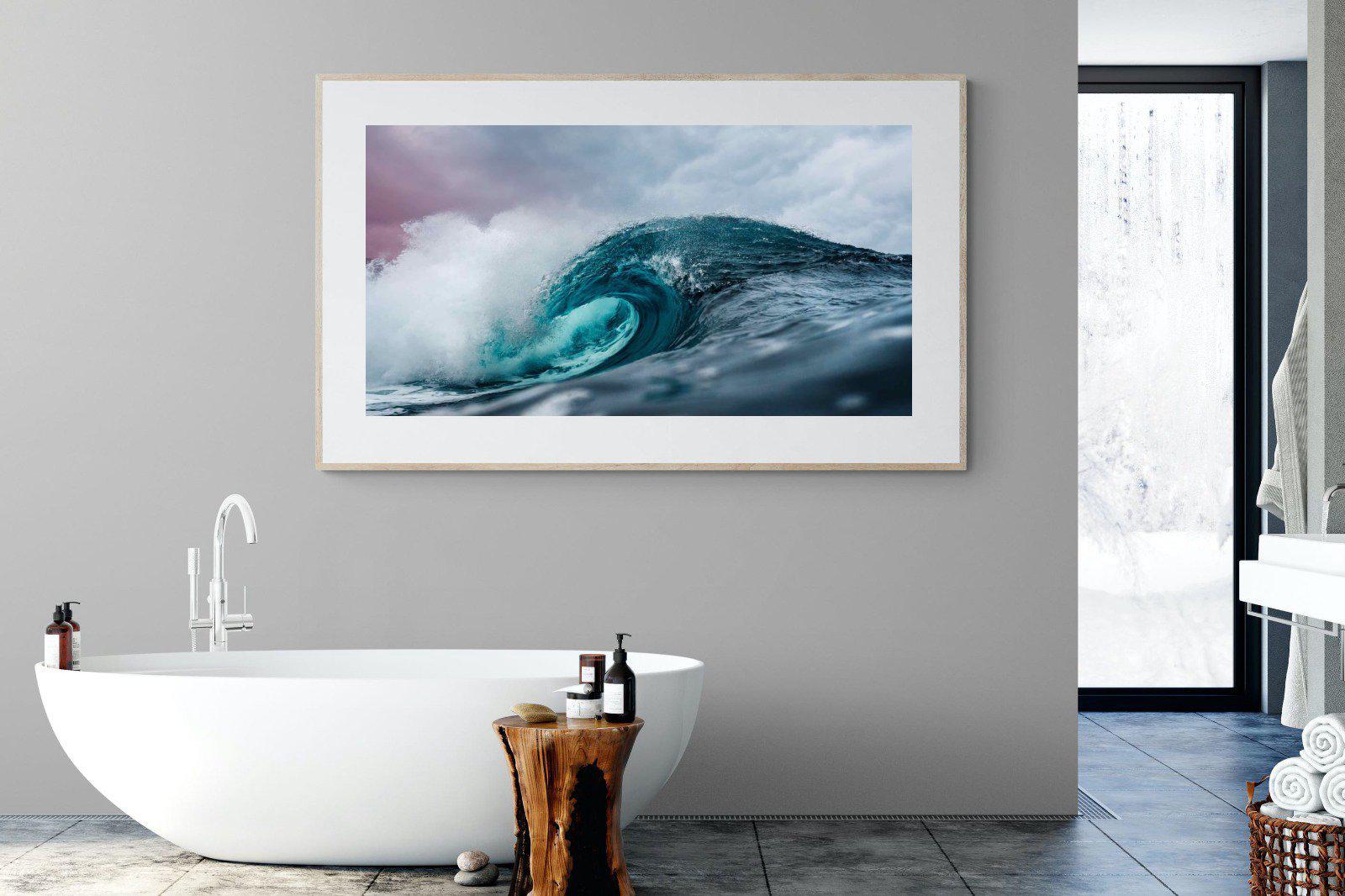 Barrel Wave-Wall_Art-180 x 110cm-Framed Print-Wood-Pixalot