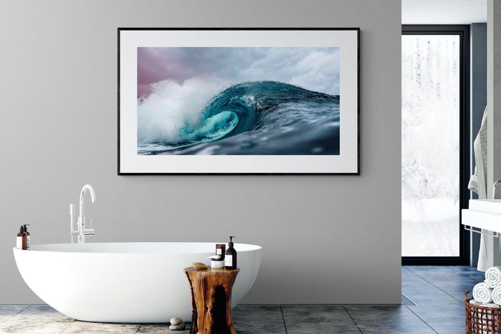 Barrel Wave-Wall_Art-180 x 110cm-Framed Print-Black-Pixalot