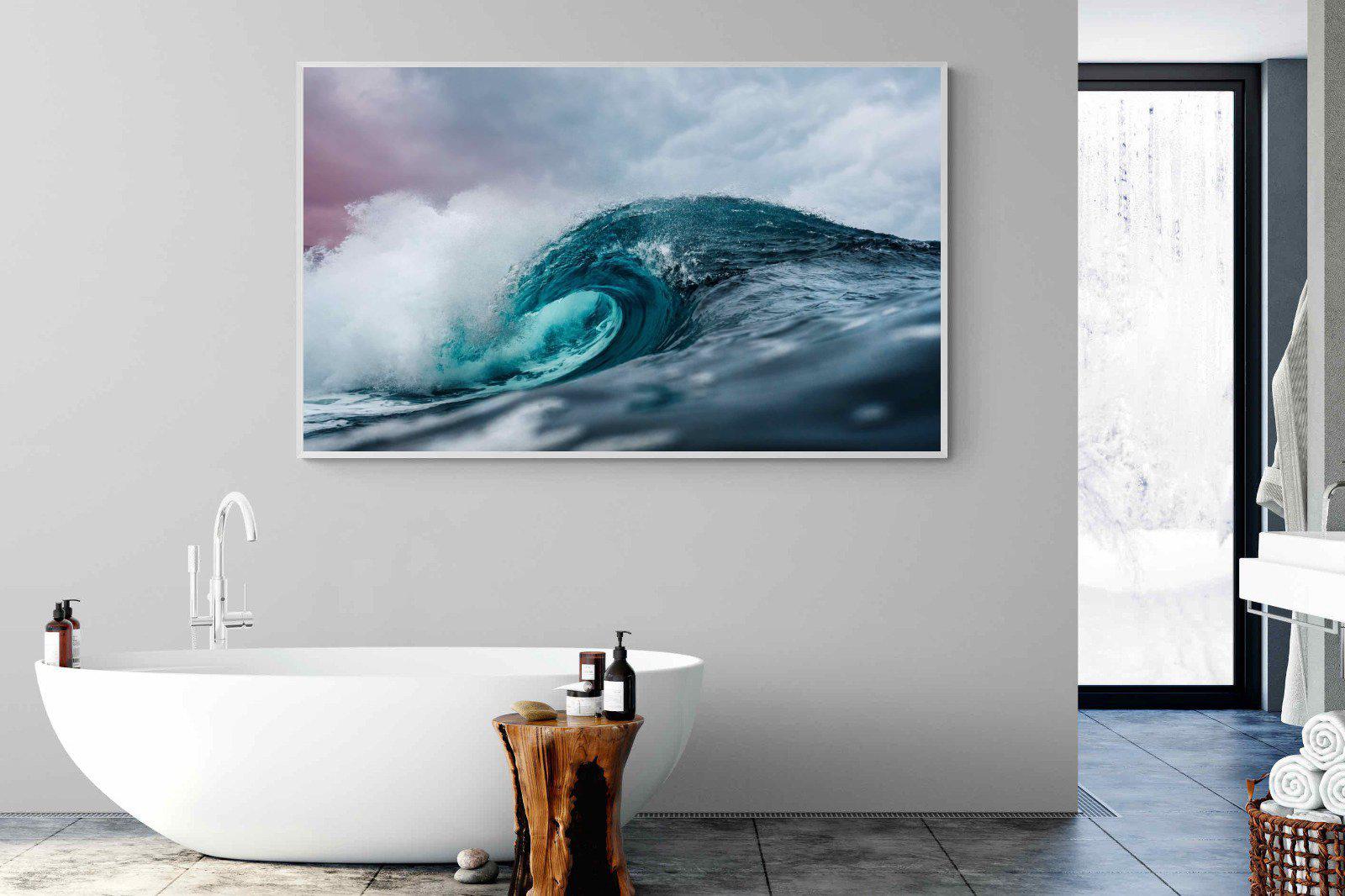Barrel Wave-Wall_Art-180 x 110cm-Mounted Canvas-White-Pixalot