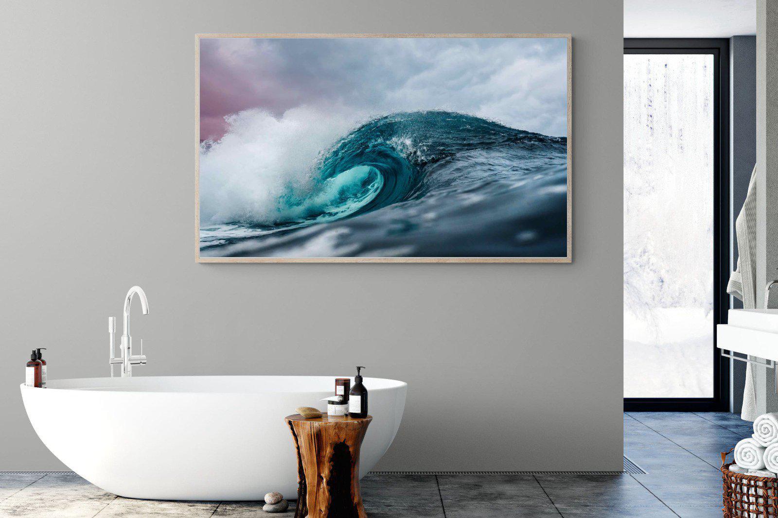 Barrel Wave-Wall_Art-180 x 110cm-Mounted Canvas-Wood-Pixalot