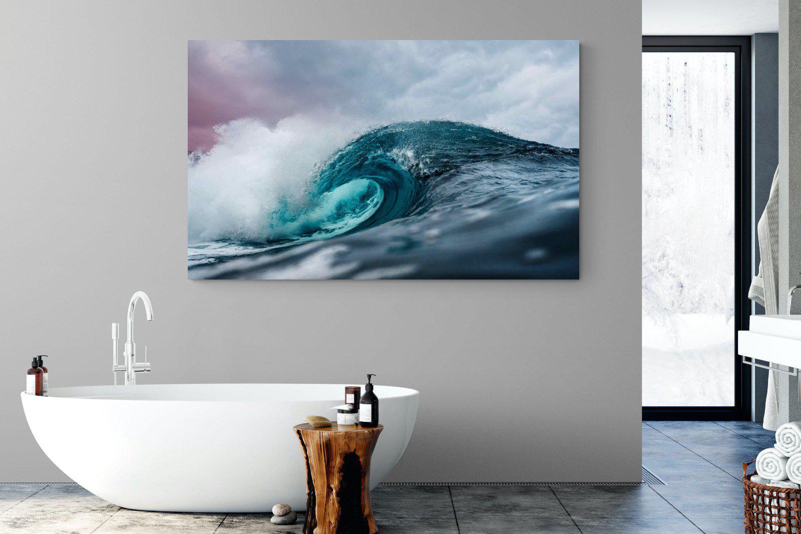 Barrel Wave-Wall_Art-180 x 110cm-Mounted Canvas-No Frame-Pixalot