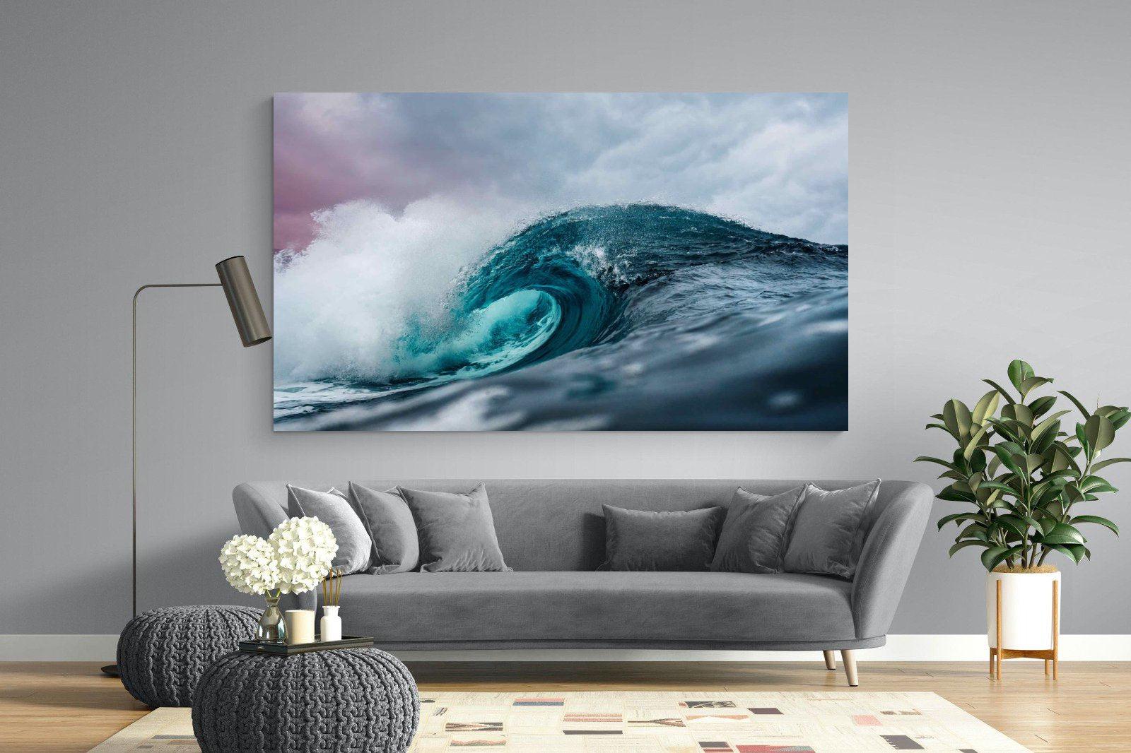 Barrel Wave-Wall_Art-220 x 130cm-Mounted Canvas-No Frame-Pixalot