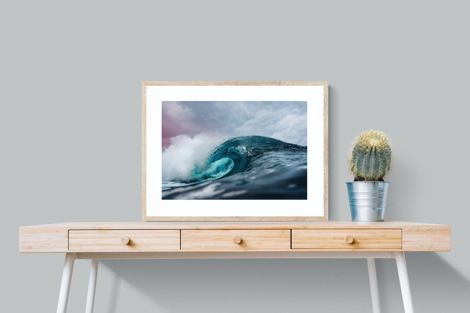 Barrel Wave-Wall_Art-80 x 60cm-Framed Print-Wood-Pixalot