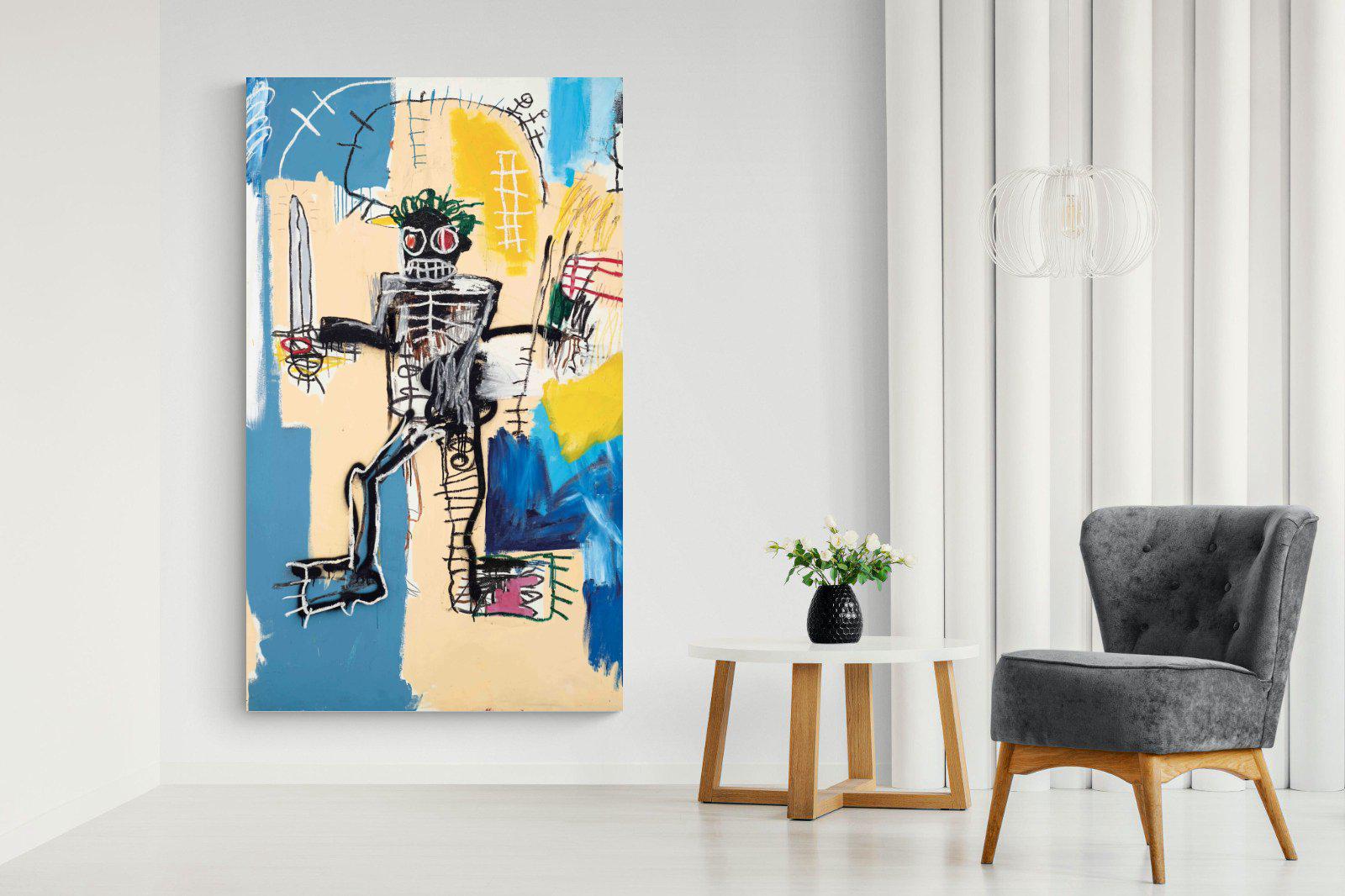 Basquiat Warrior-Wall_Art-130 x 220cm-Mounted Canvas-No Frame-Pixalot