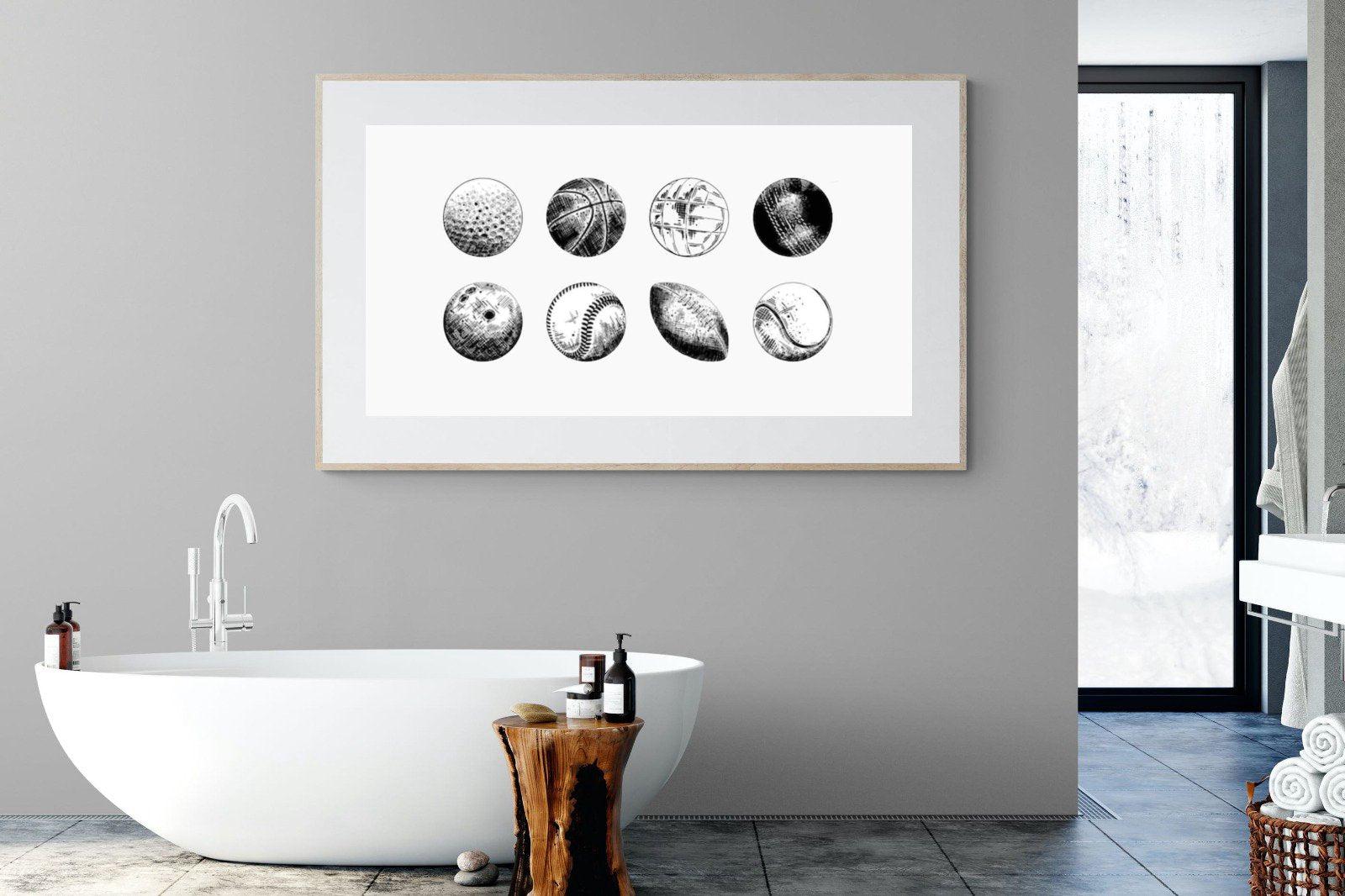 Bat & Ball-Wall_Art-180 x 110cm-Framed Print-Wood-Pixalot