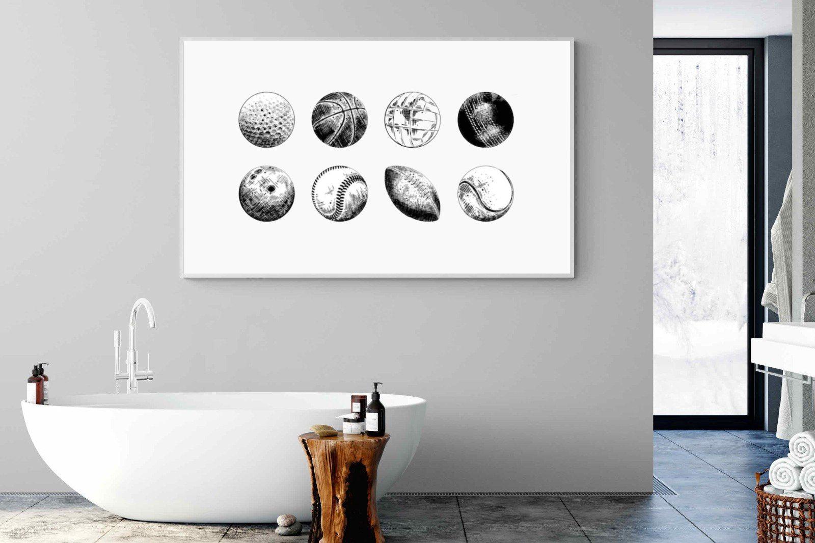 Bat & Ball-Wall_Art-180 x 110cm-Mounted Canvas-White-Pixalot
