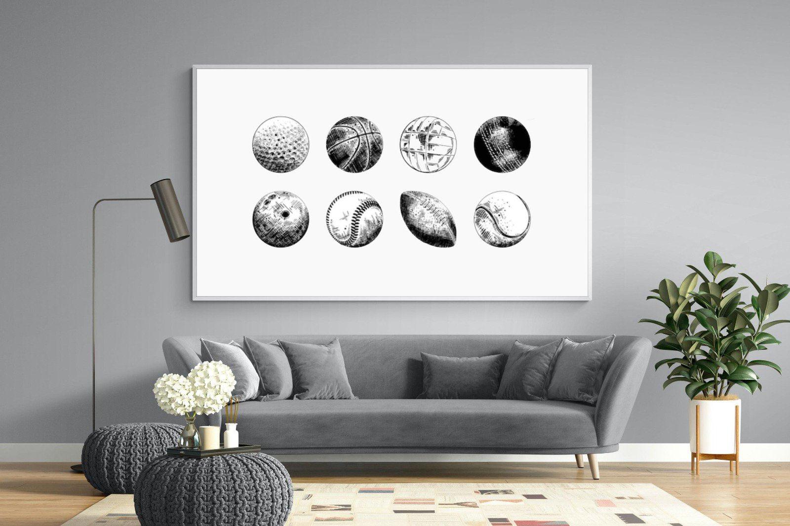 Bat & Ball-Wall_Art-220 x 130cm-Mounted Canvas-White-Pixalot